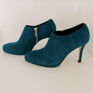 LK Bennett Doris Leather Bootie Peacock Size 37 (6.5 US)